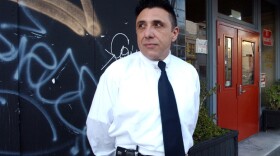 Jerry Longoria, a security guard, one of the more than 30 million Americans - one in four workers - who are stuck in jobs that do not pay the basics for a decent life.