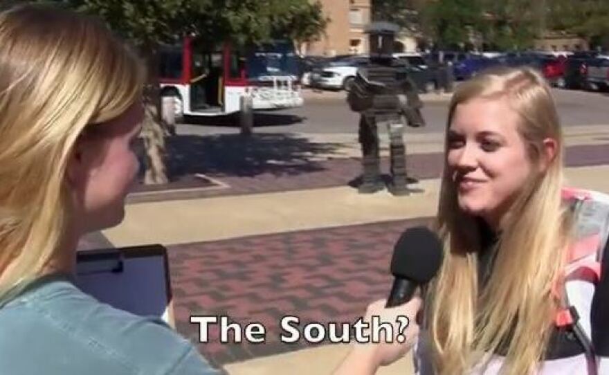 History quiz: Students on campus.