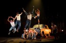 The cast of "The Outsiders" is shown in a Feb. 19, 2023 production photo at La Jolla Playhouse.