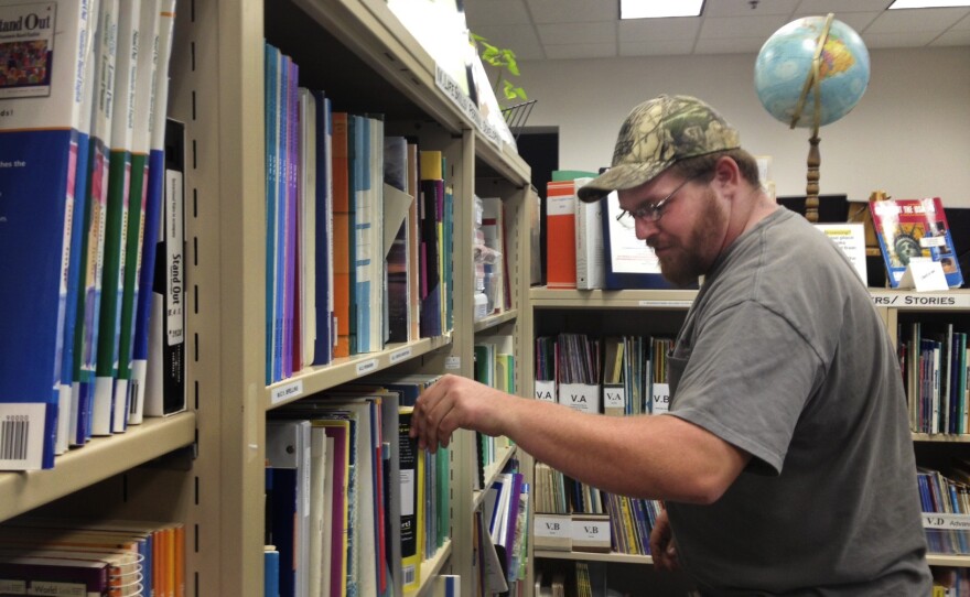 Matthew Burke graduated from high school even though he was reading at about the third-grade level. He got a job as a welder but found his lack of reading skills held him back.