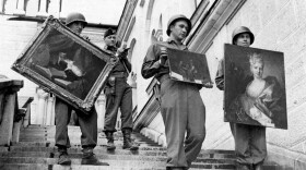 U.S. troops found a collection of treasures stolen by the Nazis hidden in a castle near the Austrian border in May 1945.