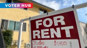 A sign advertises a studio for rent for $1,400 a month in Golden Hill. San Diego, Calif. March 13, 2024.