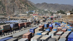 Trucks carrying NATO supplies are backed up at Torkham, the main border crossing from Pakistan to Afghanistan. Supply convoys have been blocked since Sept. 30, when NATO helicopters killed Pakistani soldiers in a cross-border attack.