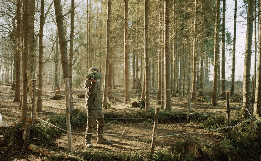 Paul stands in a newly constructed wrestling ring.