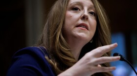 Dr. Casey Means testifies during a Senate Health, Education Labor and Pension Committee confirmation hearing for U.S. Surgeon General on Capitol Hill, Feb. 25, in Washington.