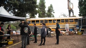 Sarah Pugh assigns locations to the scare actors on The Haunted Trail of Balboa Park. Once you know the area you will be haunting then you know what kind of makeup and costuming you will need. Sept. 25, 2025.