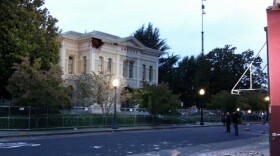 Damage is visible on the Napa Courthouse the morning after a 6.0-magnitude earthquake, Aug. 25, 2014.