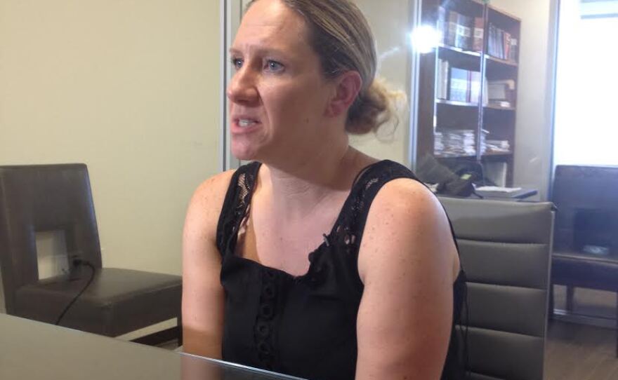 Diane Porter, a former scheduler for San Diego County Supervisor Dave Roberts, talks to KPBS about her allegations of wrongdoing by Roberts, May 28, 2015.