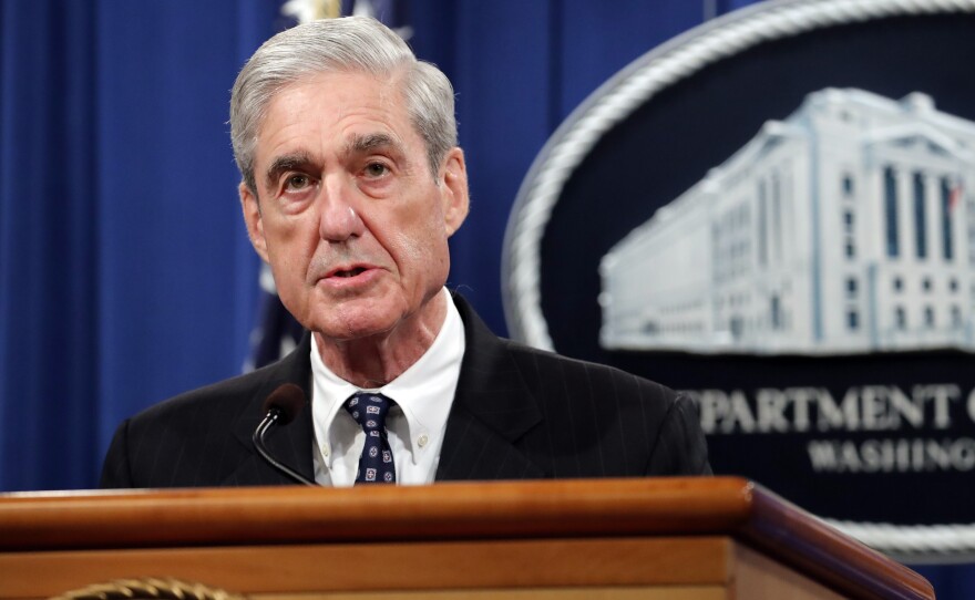 Special counsel Robert Mueller speaks at the Department of Justice Wednesday, May 29, 2019, in Washington, about the Russia investigation.
