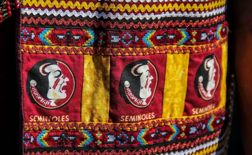 Detail from Skeeter Bowers's special FSU Homecoming vest.