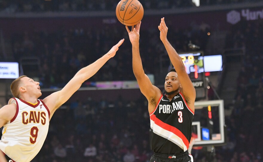 CJ McCollum of the Portland Trail Blazers is canvassing feedback on the Wilson ball.