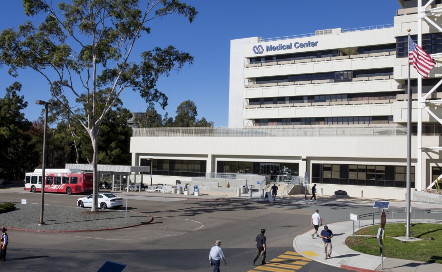 The outside of the VA Medical Center in La Jolla is shown on Nov. 2, 2018.
