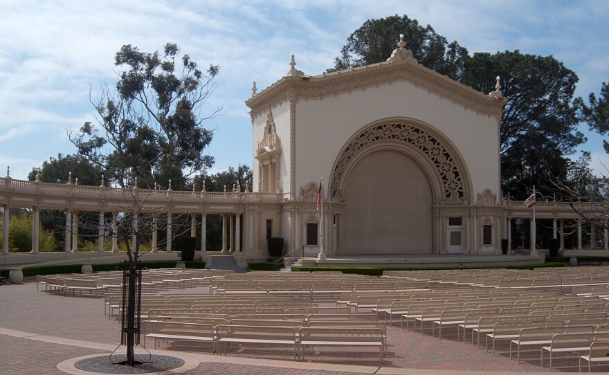 A photo of the Spreckels Organ Pavilion.