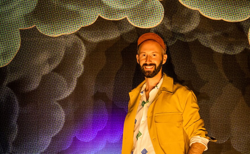 Scenic, costume and exhibit designer David Israel Reynoso is shown in an undated photo, on-site at his immersive theater exhibition at the New Children's Museum.