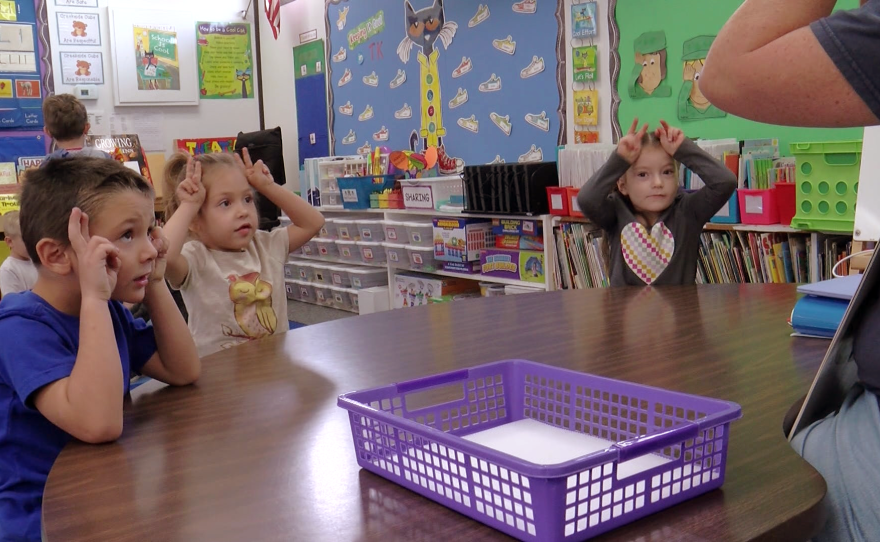 Students learn in their transitional kindergarten classroom in Alpine, Nov. 29, 2022.