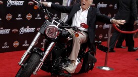 Stan Lee arrives at the premiere of "The Avengers" in Los Angeles, Wednesday, April 11, 2012. 