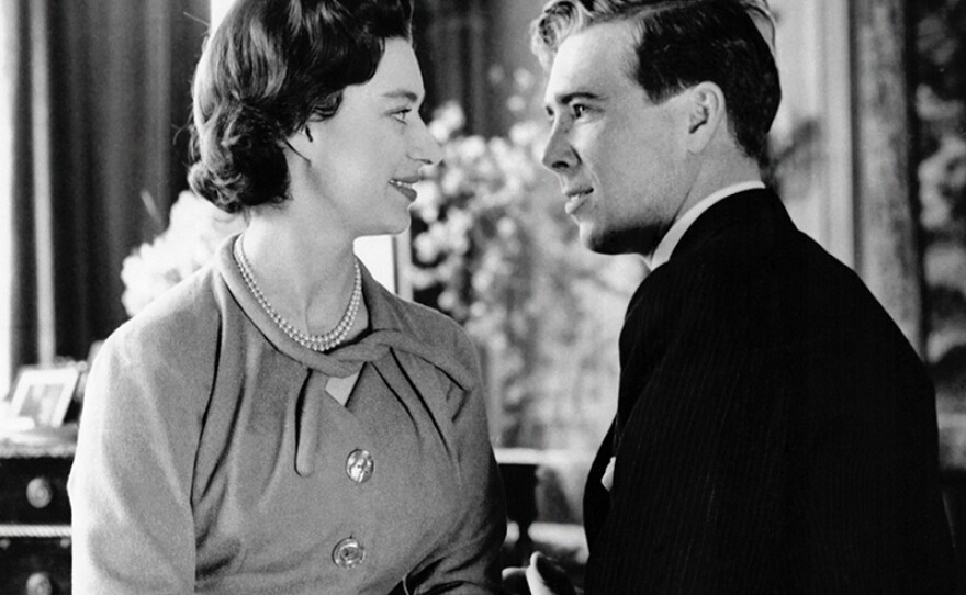 Princess Margaret and Antony Armstrong-Jones after the announcement of their engagement, 1960.