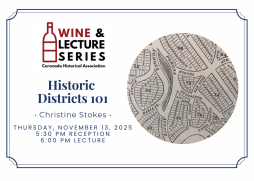 Wine and Lecture: 'Historic Districts 101'