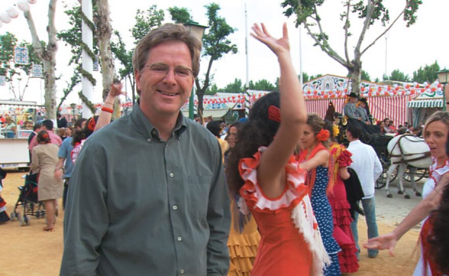 Photo of Rick Steves at a vibrant festival that takes place every April, in Sevilla, Spain