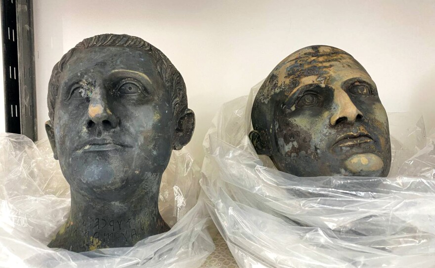 Statues discovered in San Casciano dei Bagni. Archaeologists have found two dozen bronze figures, more than 2,000 years old and perfectly preserved in the hot mud and waters of an ancient, sacred pool.