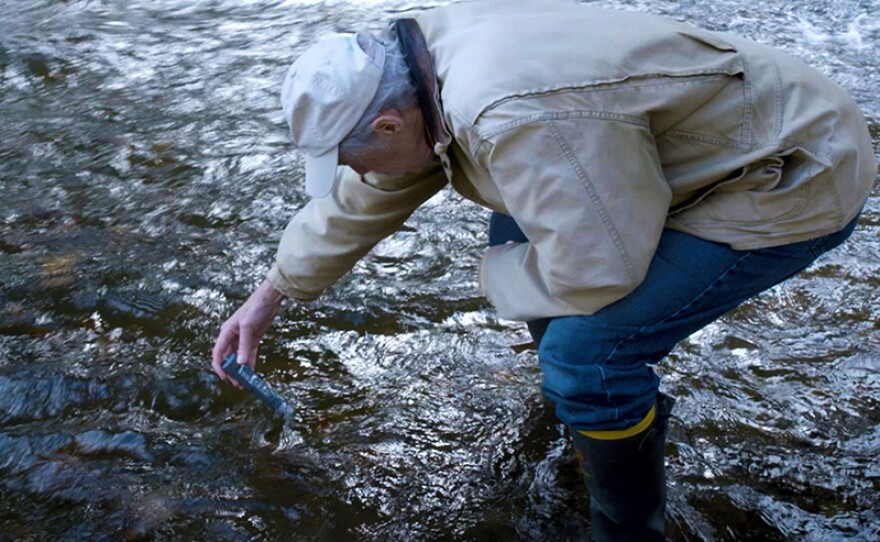 A Trout Unlimited volunteer in North Central Pa. captures stream quality data as part of TUs “Eastern Shale Gas Monitoring Program.” TU members use an EPA-developed checklist, and their data is trusted sufficiently to be used by universities and government environmental agencies.