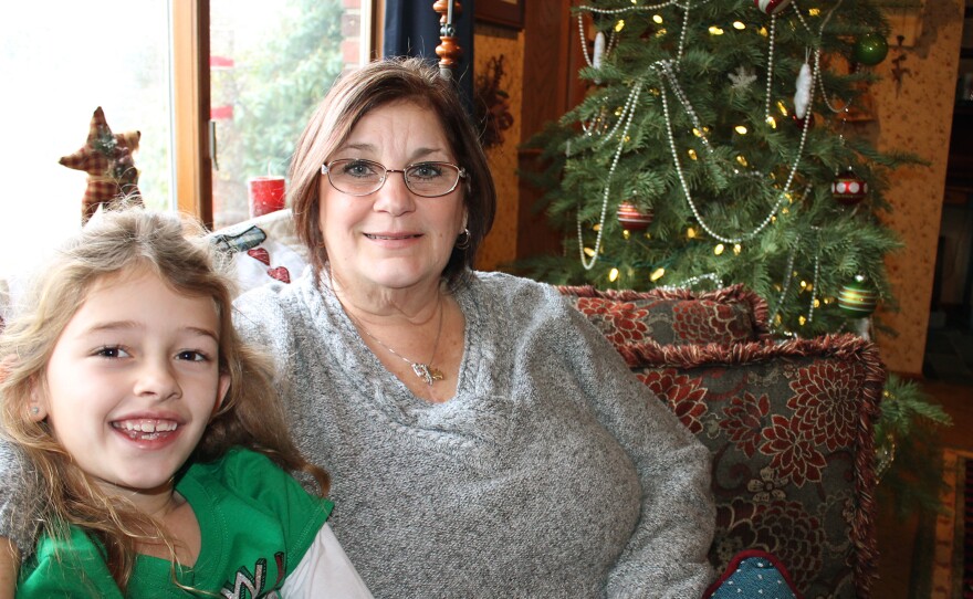 Jody Christ with her granddaughter Aliana Brightbill. A genetic screen helped doctors figure out why Christ had consistently high cholesterol.