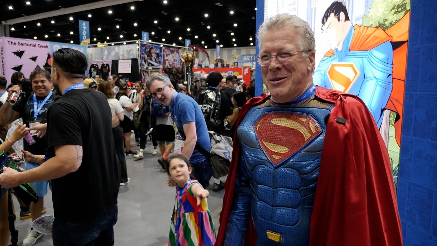 This Superman cosplayer named Scott spoke with reporter Alexander Nguyen on July 24, 2025.