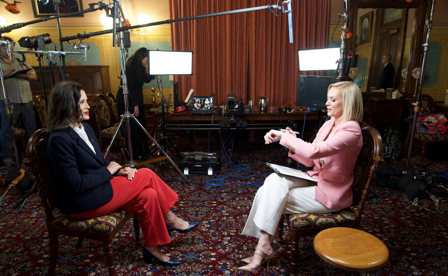 Gov. Gretchen Whitmer is interviewed by Margaret Hoover.
