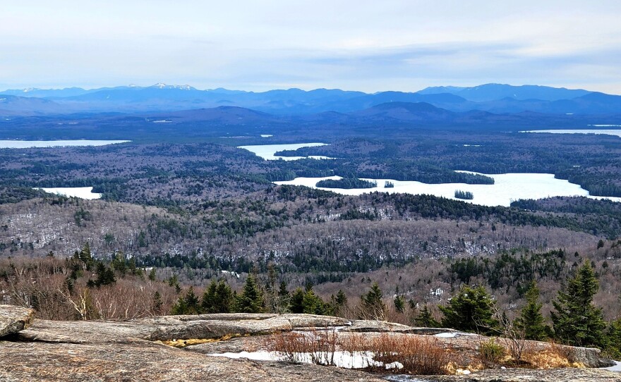 The summit of St. Regis Mountain in northern NY.  Views like this could be a big draw on the day of the total solar eclipse, but conditions can be wintry.