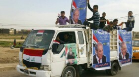 Iraqi supporters of former Prime Minister Ayad Allawi's Al-Iraqiya secular alliance campaign last week in the multi-ethnic Iraqi city of Kirkuk, about 160 miles north of Baghdad.