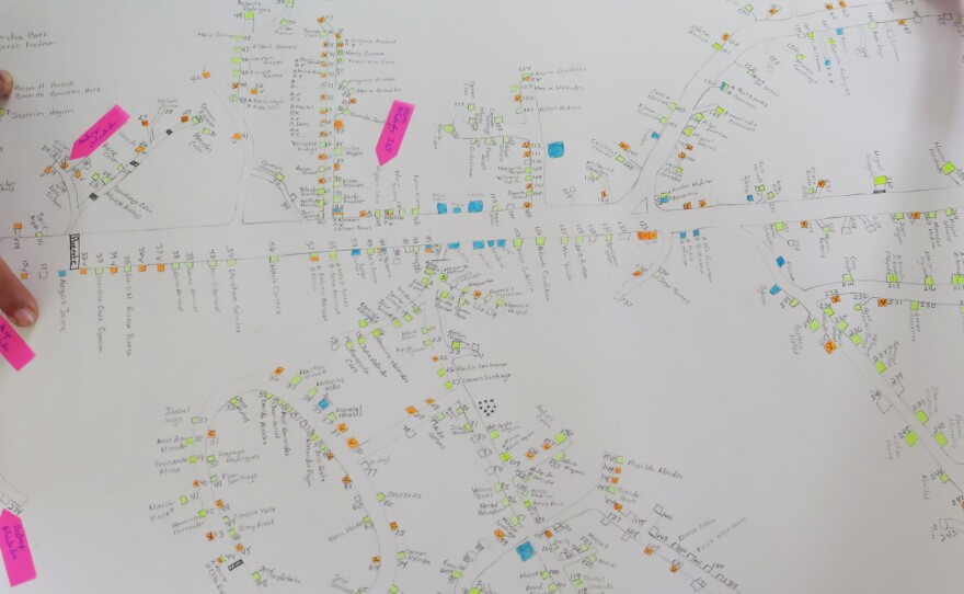 Since Hurricane Maria, social workers in Utuado have gone house-to-house, mapping their communities in order to know where the most vulnerable populations live. In the event of another big storm, those residents can be helped first.