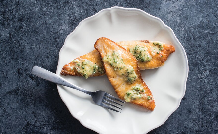 Sauteed Tilapia with Miso Butter Chives and Lemon