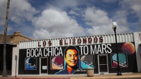 A mural of Elon Musk in downtown Brownsville by Alexander Gonzalez-Hernandez.