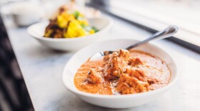 Indian dishes from Badmaash restaurant in Los Angeles. 