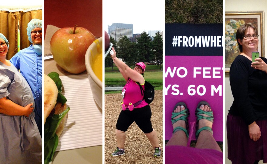 Photos from Liz Paul's blog entries on Prior Fat Girl. The blog chronicles women's weight loss journeys.