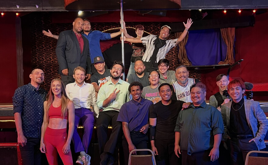 Fernando Jay Huerto (lower center) with his cast and crew for “Le Shift.” July 13, 2024