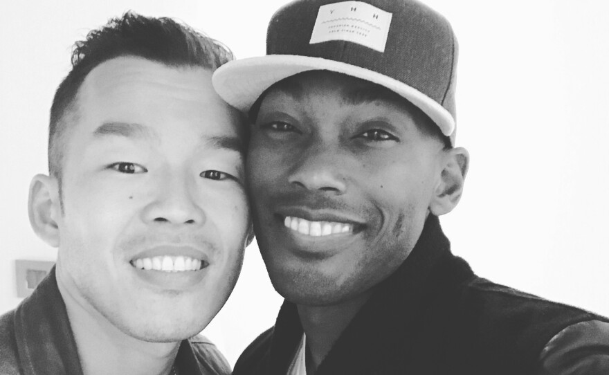 The author, Gary Duong, left, with his husband Rick.