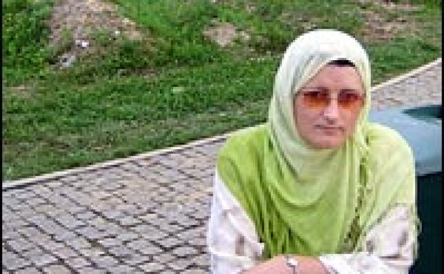 Magbula Velik came to Srebrenica from her new home in San Francisco to bury the remains of her father, a victim of the massacre. She's angry that indicted Serbian war criminals are still free.