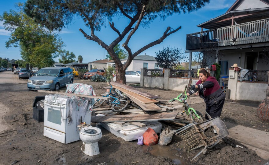 Homes in South Crest are cleaned up after suffering major damage due to unprecedented rains and flooding, Jan. 26, 2024.