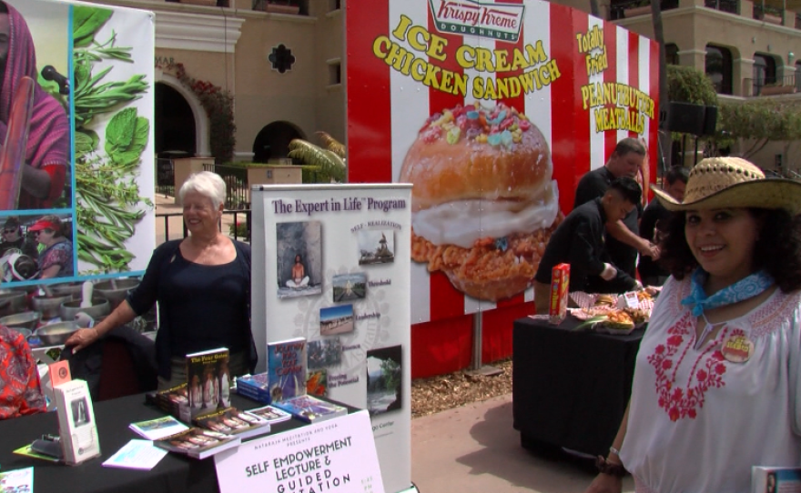 Food to satisfy your inner child and meditation to nurture your inner child can found at the San Diego County Fair preview on the Del Mar Fairgrounds, May 17, 2017.