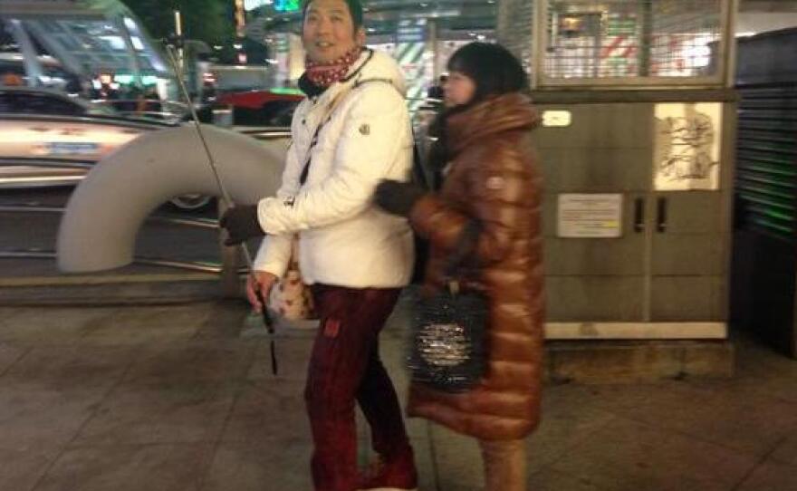 Selfie stick in South Korea.