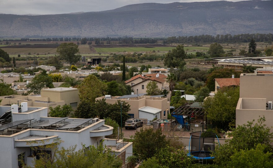 A view of Lehavot HaBashan, a kibbutz in northern Israel near the border with Lebanon.