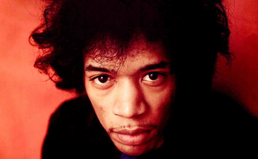 Portrait of Jimi Hendrix from 1968