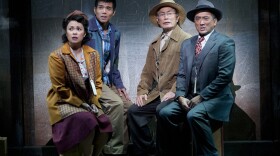 Lea Salonga as Kei Kimura, Telly Leung as Sammy Kimura, George Takei as Ojii-san and Paul Nakauchi as Tatsuo Kimura in the premiere of "Allegiance - A New American Musical."
