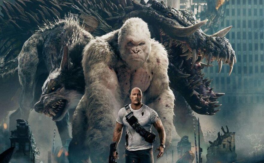 Poster art for the video game film "Rampage."