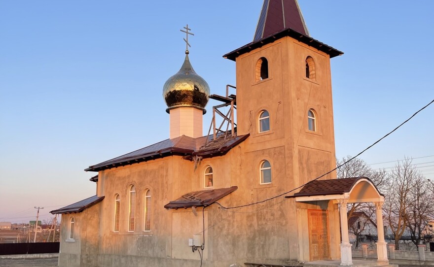 A church in the Moldovan farming village of Dorotcaia near the border with Trans-Dniester, a Russian-speaking unrecognized breakaway state which is home to 1,500 Russian troops.