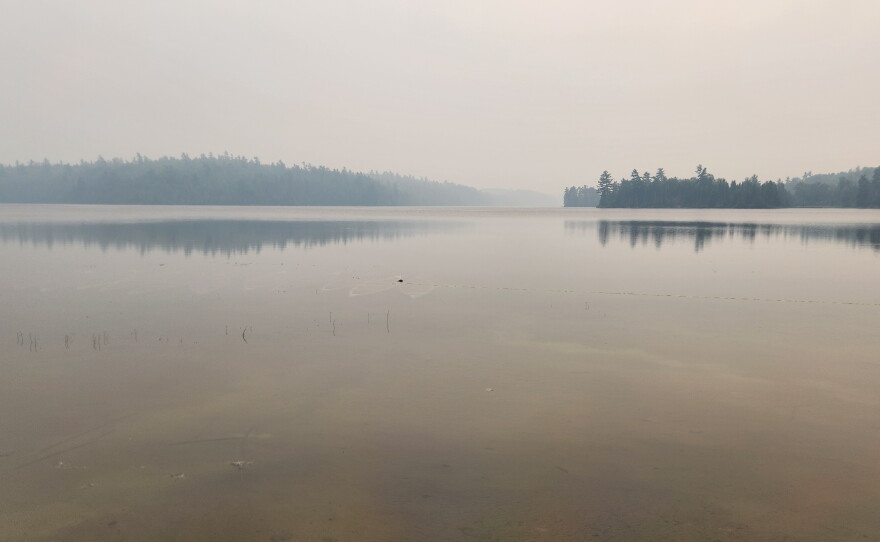 Camp Widjiwagan in Ely, Minn., was blanketed by wildfire smoke in July.