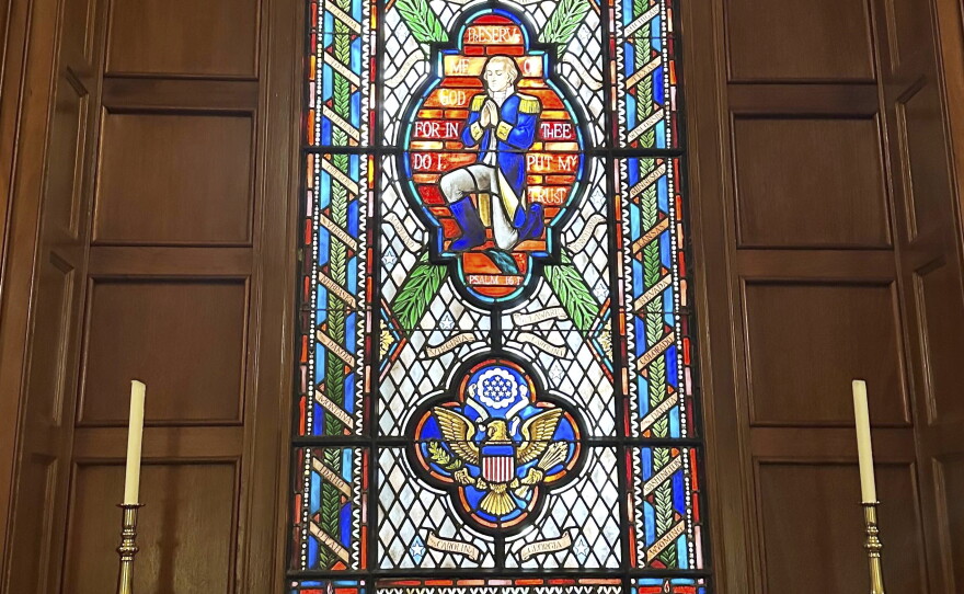 The altar in the Congressional Prayer Room at the U.S. Capitol in Washington, D.C.