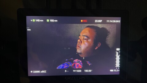 San Diego rap artist "Big June" sits for an interview for "The California Story" in this undated photograph.