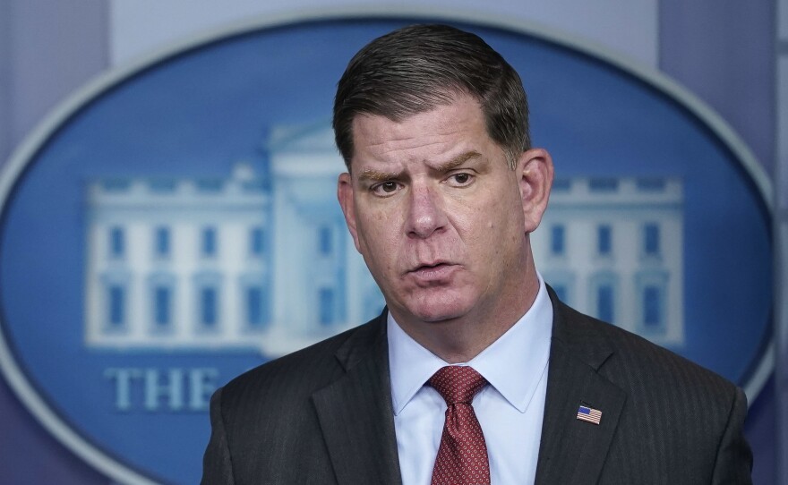 Millions of women have left the workforce during the pandemic as schools stopped in-person learning. In an NPR interview, Labor Secretary Marty Walsh says the recovery hinges on women returning to work.